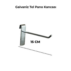 15 Cm Galvaniz 150 Adet Tel Pano Kancası Raf Askısı