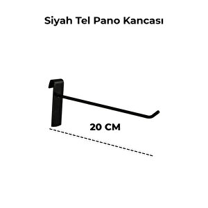 20 Cm Siyah 500 Adet Tel Pano Kancası Raf Askısı