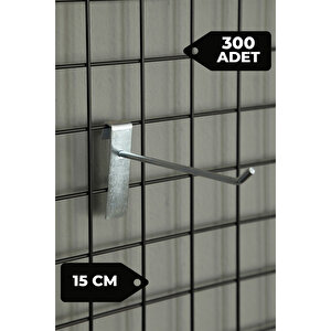 15 Cm Galvaniz 300 Adet Tel Pano Kancası Raf Askısı