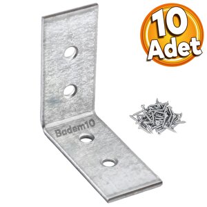 Mobilya Eşya Dolap Duvara Sabitleme Köşebent Bağlantı Aparatı L Demiri Gönye 45x45x20 Mm (10 Adet)