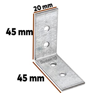 Mobilya Eşya Dolap Duvara Sabitleme Köşebent Bağlantı Aparatı L Demiri Gönye 45x45x20 Mm (10 Adet)