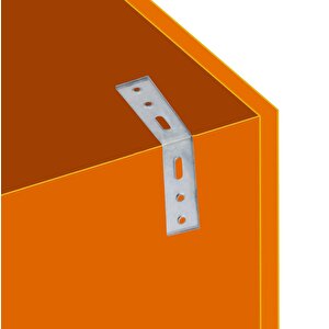 Mobilya Eşya Dolap Duvara Sabitleme Köşebent Bağlantı Aparatı L Demiri Gönye 65x65x20 Mm (10 Adet)