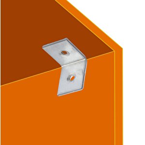 Mobilya Köşe Bağlantı Sabitleme L Demir Deprem Dolap Duvar Birleştirme Gönye 25x25x20 Mm (5 Adet)