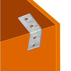 Mobilya Köşe Bağlantı Sabitleme L Demir Deprem Dolap Duvar Birleştirme Gönye 35x35x20 Mm (5 Adet)