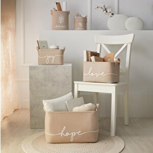 Ocean Home Textile Bej Renk Hope Sepet 42 X 31 X 25 Cm