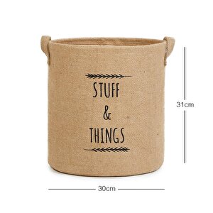 Ocean Home Textile Stuff & Things Jüt Sepet 30 X 31 Cm