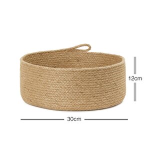 Ocean Home Textile Jüt Halat Sepet 30 X 12 Cm