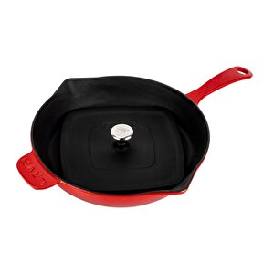 Lava Döküm Kare Izgara Pres Metal Tepe Kulp Ölçü 21x21cm.