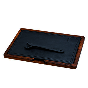 Döküm Ahşap Ve Döküm Demir Hot Plate Servis Tahtası. Ölçü 22x33cm.