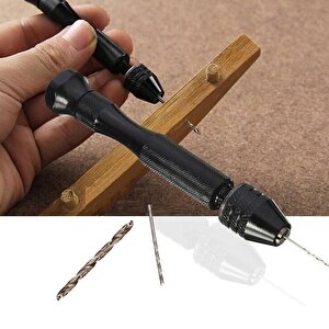 Mini Çok Amaçlı Detay Çalışma Mengenesi 57 Mm Ve Mekanik El Matkabı Seti 4.6mm 2 Li Matkap Ucu Set