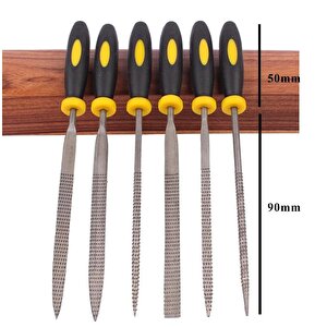 Mini Törpü Eğe Seti Plastik Saplı 14cm Ahşap Için Törpü 6 Parçalı Karbon Ege Takımı