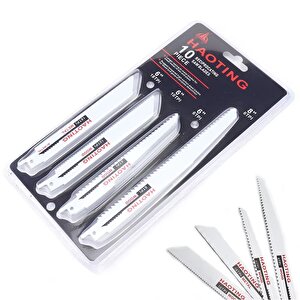 Tilki Kuyruğu Testeresi Seti 10 Parçalı Set Ahşap Metal Kemik Plastik Kesme Testere Ucu