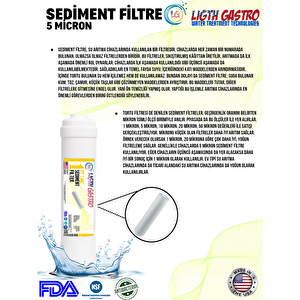 Light Gastro Gümüş İyonlu Tatlandırıcılı 7 Mineralli Çift Alkalili 14 Aşama 7 Filitre 8 Litrelik Su Arıtma Cihazı