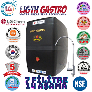 Light Gastro Gümüş İyonlu Tatlandırıcılı 7 Mineralli Çift Alkalili 14 Aşama 7 Filitre 8 Litrelik Su Arıtma Cihazı