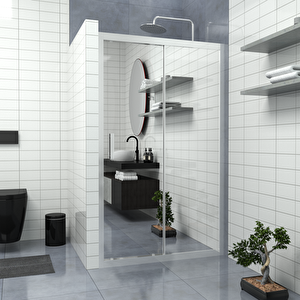 Si̇lver Capello 6mm Reflekte Cam 1 Sabit 1 Sürgü İki Duvar Arası Duşakabin 142 cm