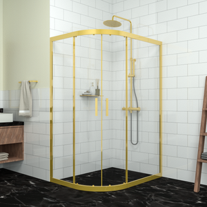 Gold Si̇ri̇us 6mm Şeffaf Cam Asimetrik Oval Duşakabin 80x120 cm