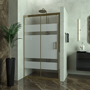 Bronze Capello  6mm Kumlamalı Cam 1 Sabit 1 Sürgü İki Duvar Arası Duşakabin