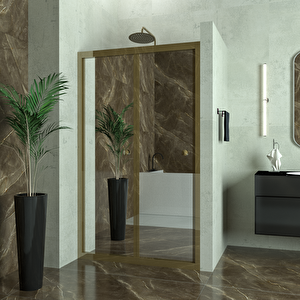 Bronze Cori̇na  Akordion Reflekte Cam Duşakabin 85 cm