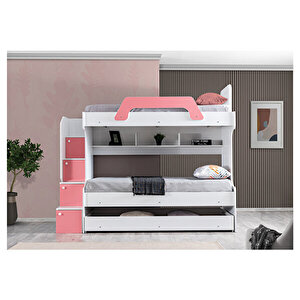 İnci Yavrulu Ranza - Pembe + 2 Adet Comfort Yatak
