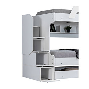 İnci Yavrulu Ranza -beyaz + 2 Adet Comfort Yatak