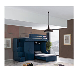 Blue Ranza Karyola Dolap + 2 Adet Comfort Yatak