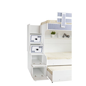 Çizgi Yavrulu Ranza + 2 Adet Comfort Yatak