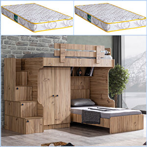 Viva Ranza Karyola Dolap + 2 Adet Comfort Yatak