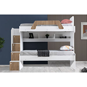 İnci Ranza Karyola - Ceviz + 2 Adet Comfort Yatak