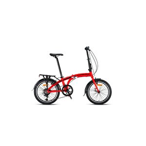 Fd 750 20 Jant Katlanır Bisiklet Mtb 7 Vites V.b Kırmızı-siyah Kırmızı