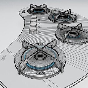 Teka Vr 90 4g Ai Al Tr Kri̇stal Cam Gazli Ocak Si̇yah