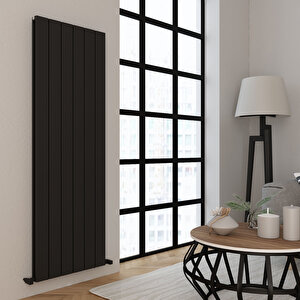 Angers Double Alüminyum Radyatör 180x59,5cm Kumlu Siyah