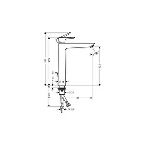 Talis E Yüksek Lavabo Bataryası Satin Siyah 71716670