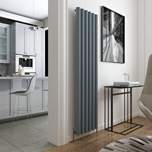 Odessa Alüminyum Radyatör 180x55cm Kumlu Açık Gri