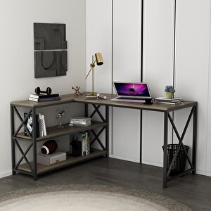 Flexy L Çalışma Masası Kahverengi