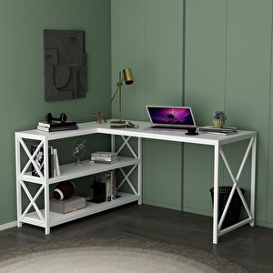 Flexy L Çalışma Masası Beyaz