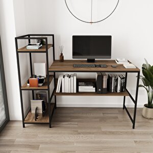 Arion Raflı Çalışma Masası Kahverengi