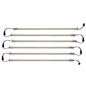 Şerit Led Bar Işık Aç Kapa Düğmeli Fişli 50 Cm Beyaz Işık Şeffaf Kasa