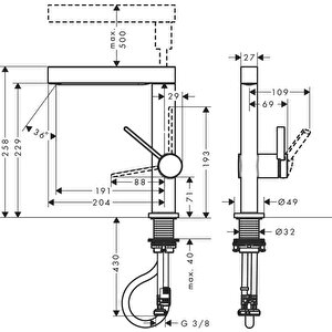 Finoris Lavabo Bataryası 230, 2jet Spiralli - 76063000