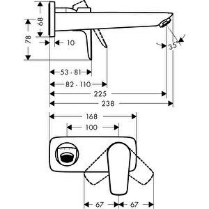 Talis® E Tek Kollu Lavabo Bataryası