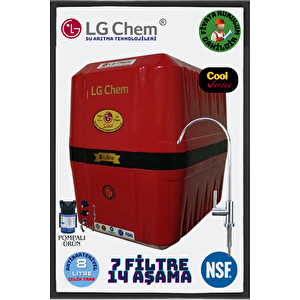 LG Chem Pompalı Montaj  Dahil Gümüş İyonlu Tatlandırıcılı Alkali Ve Mineral Filitreli 14 Aşama Su Arıtma Cihazı
