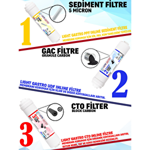 Light Gastro Pompalı Montaj  Dahil Gümüş İyonlu Tatlandırıcılı Alkali Ve Mineral Filitreli 14 Aşama Su Arıtma Cihazı