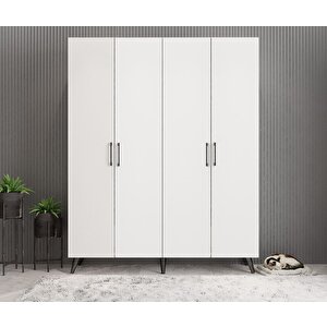 Sedef Portmanto Vestiyer Ayakkabılık Füme Beyaz 180 Cm Montaj Dahil