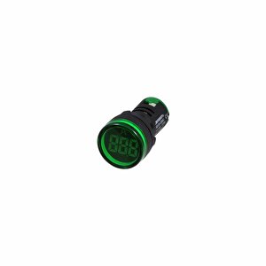 22 Mm Yeşil Ledli Voltmetre