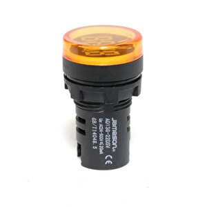 22 Mm Sarı Ledli Voltmetre