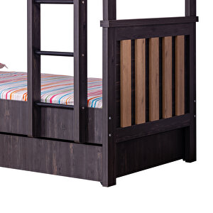 Black Montessori  Ayrılabilir Ranza + 2 Comfort Yatak
