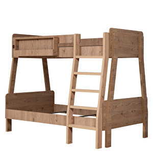 Trend Geniş İkili Ranza - Ceviz + 2 Comfort Yatak
