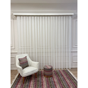 Kare Petekli Tül Perde1/2,5 Pile 300x250 cm