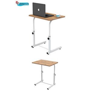 Yükseklik Ayarlı Laptop Sehpası Kahvaltı Ders Çalışma Bilgisayar Ofis Yemek Çocuk Masası Metal Ayak