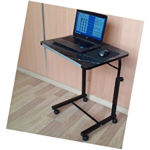 Tekerlekli Notebook Laptop Çalışma Sehpası Eğim Ve Yükseklik Ayarlı Akrobat Ders Yemek Çekyat Masası