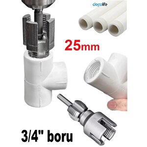 Pcv Su Borusu için iç Dış Klavuz Açma Aleti 3/4 Pprc Plastik Borular için diş açma Pafta Aparatı 25mm